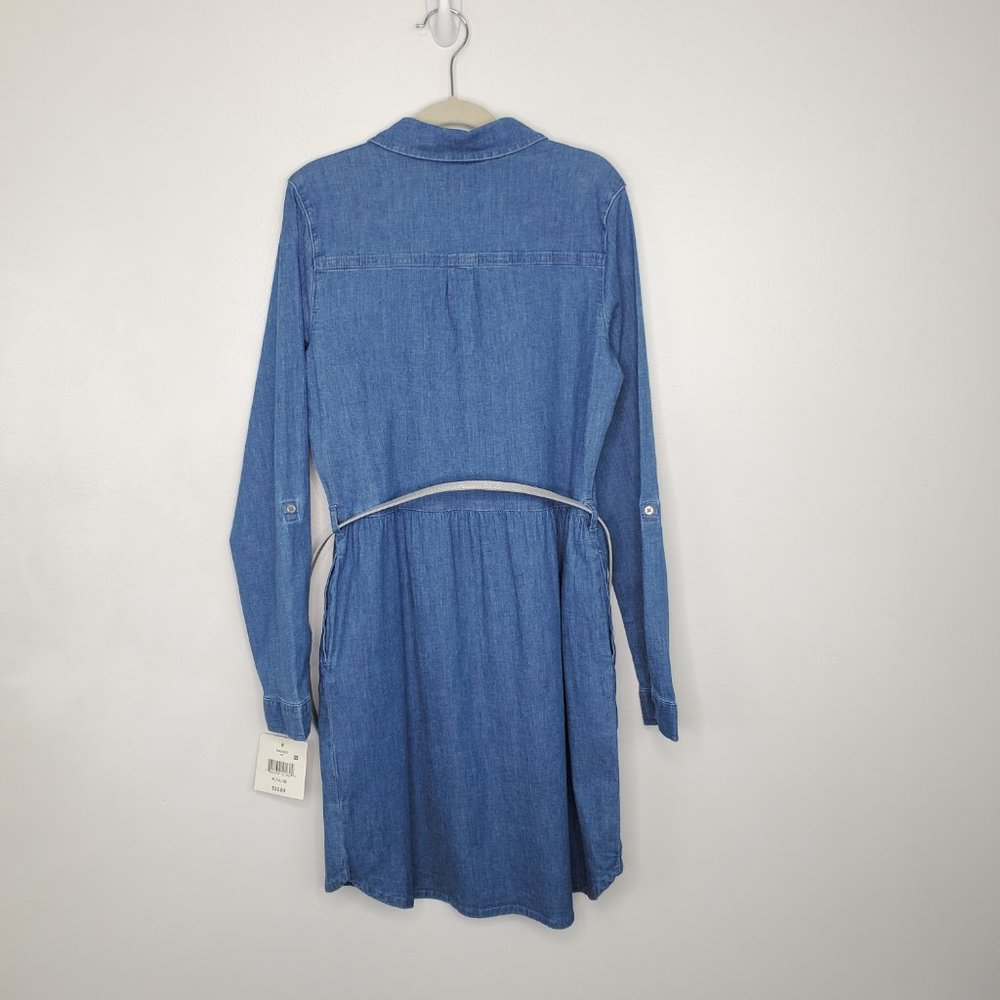 Falls Creek Girls Belted Chambray Denim Shirt Dress NEW NWT Size XL (14/16) - Picture 4 of 10